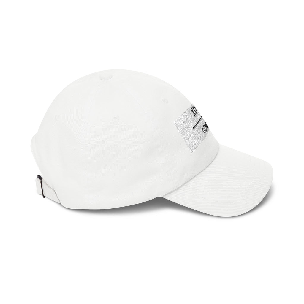 Geneve XDLV Embroidered Dad Cap — Minimalist White Baseball Hat