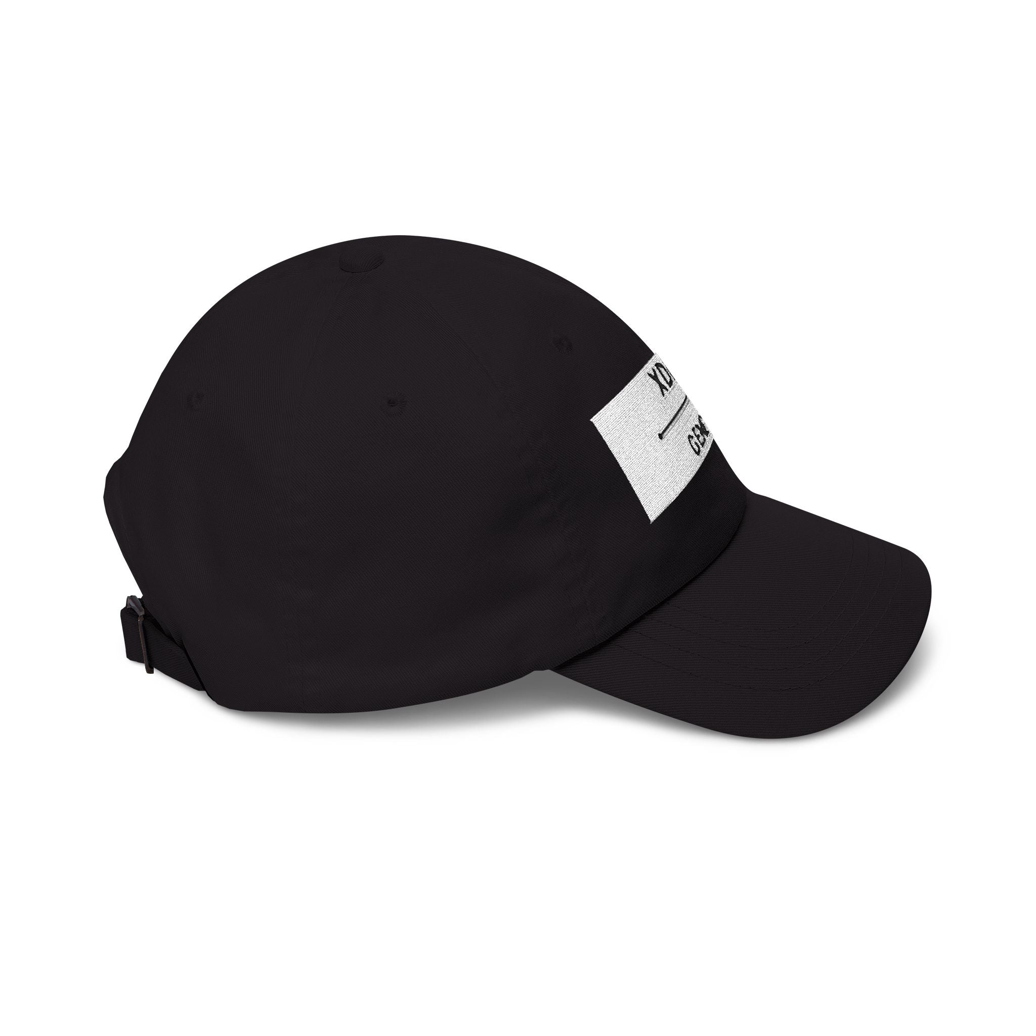 Geneve XDLV Embroidered Dad Cap — Minimalist White Baseball Hat