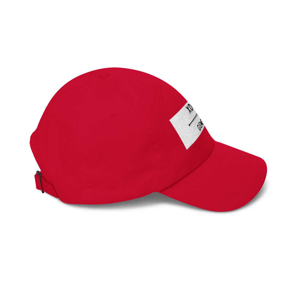 Geneve XDLV Embroidered Dad Cap — Minimalist White Baseball Hat