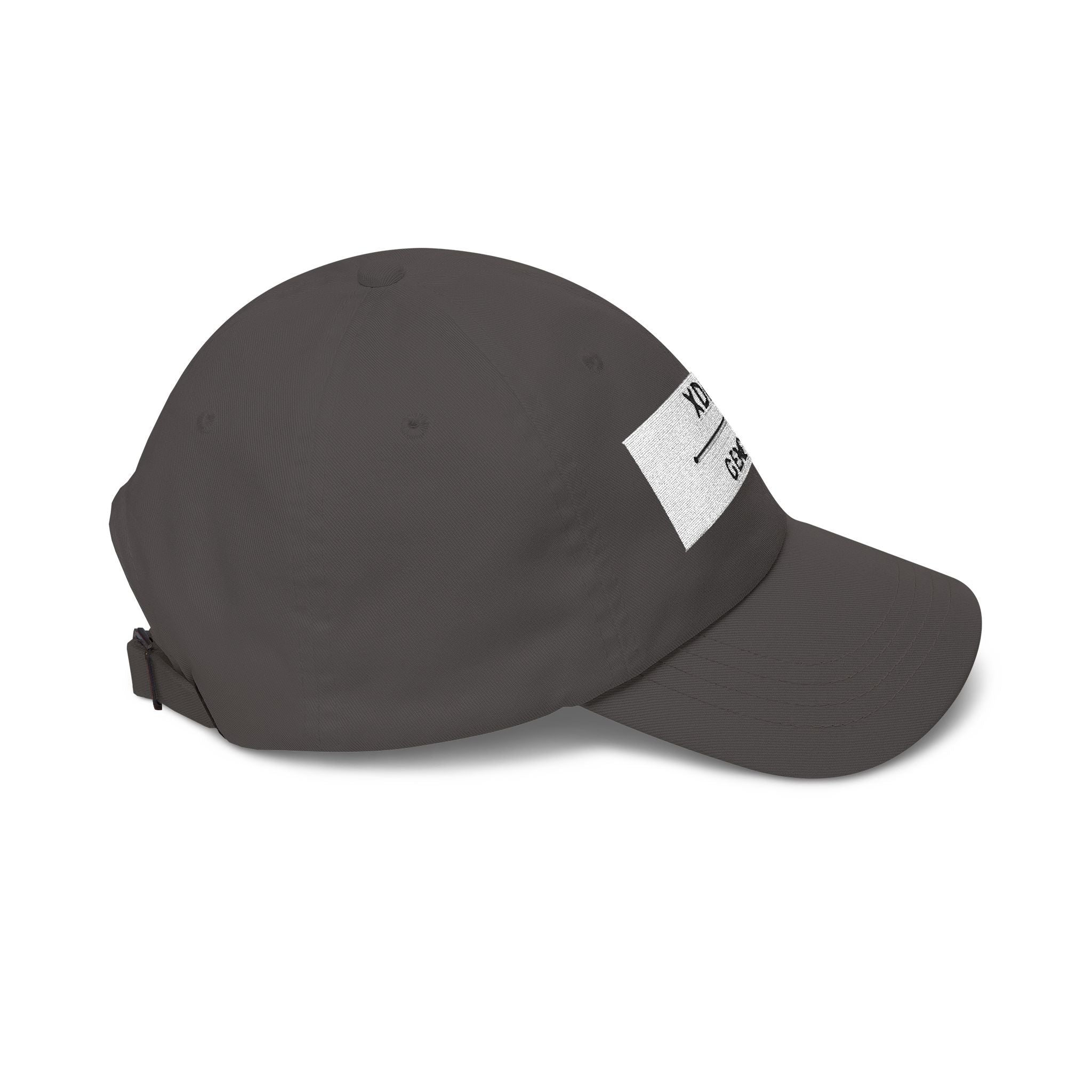 Geneve XDLV Embroidered Dad Cap — Minimalist White Baseball Hat