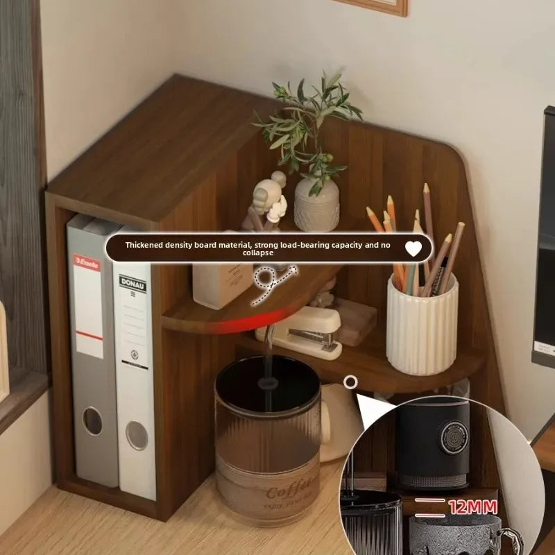 Modern Space-Saving Desk Corner Organizer Multi-Functional File Holder with Pen Storage for Office Desktop Supplies Display