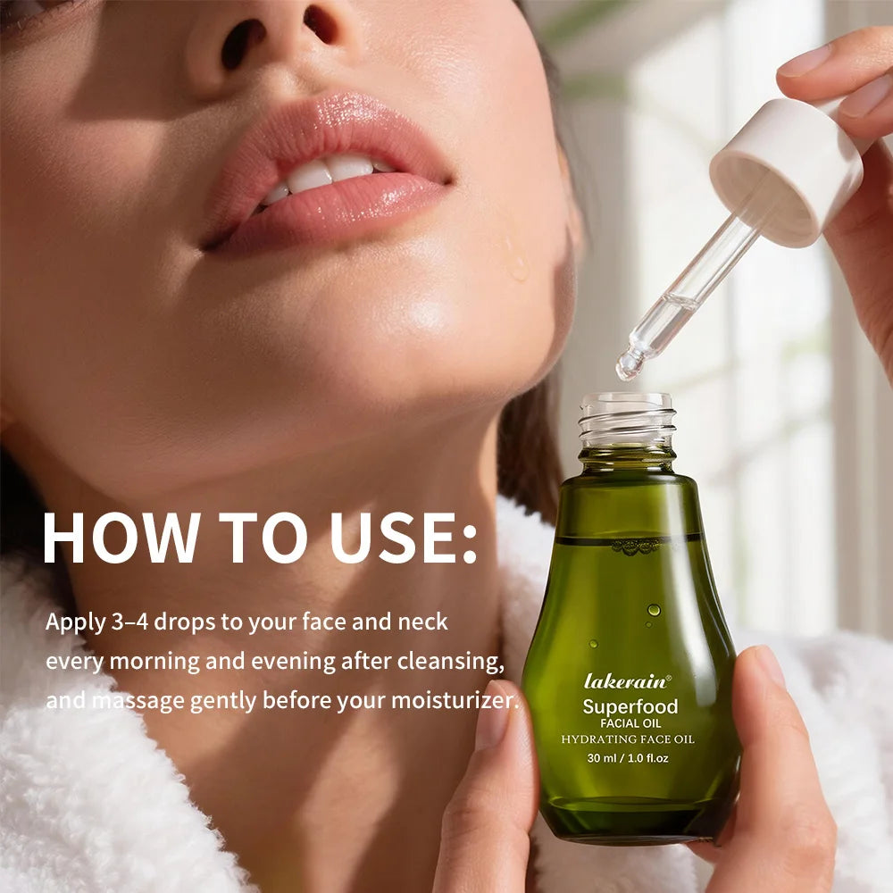 Hydrating Face Oil  Antioxidant-Rich Nourishing Serum Moisturizing Hydration Improves dry Helps Refresh Dullness Skincare