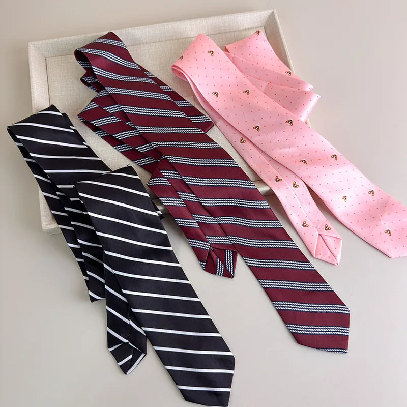 Long Skinny Plaid Waist Belt With Jeans Necktie Scarf Decorative Accessory Personality Trendy Hairband Fashionable Accessory
