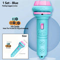 Projector Flashlight for Kids 10 Cards 80 Patterns Bedtime Toys Cartoon Light Educational Toy Gift for Toddler Boys Girls