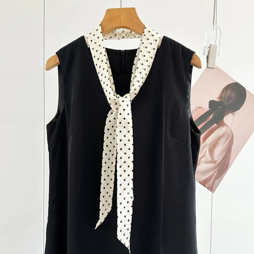 Bandeau Long à Pois - Foulard Polyvalent