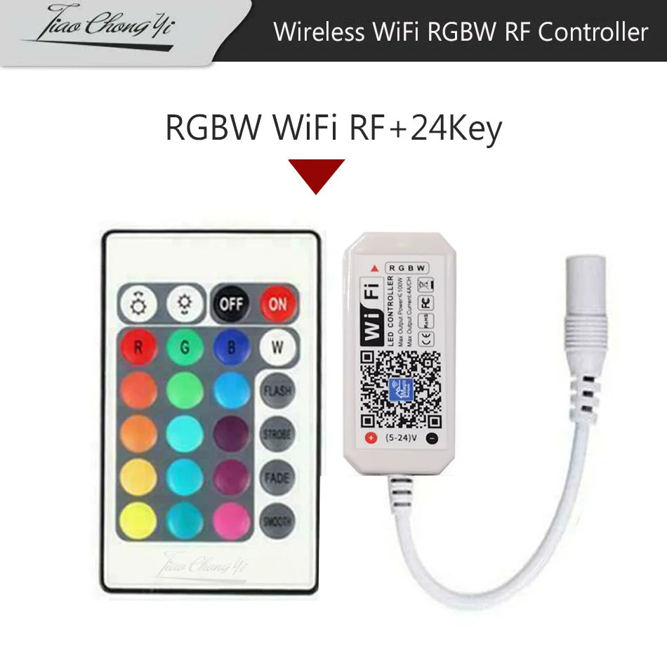 WIFI RGB RGBW APP Smart Controller Android IOS-compatible Magic Home RF 24key Control DC5V- 24V For RGB RGBW LED strip