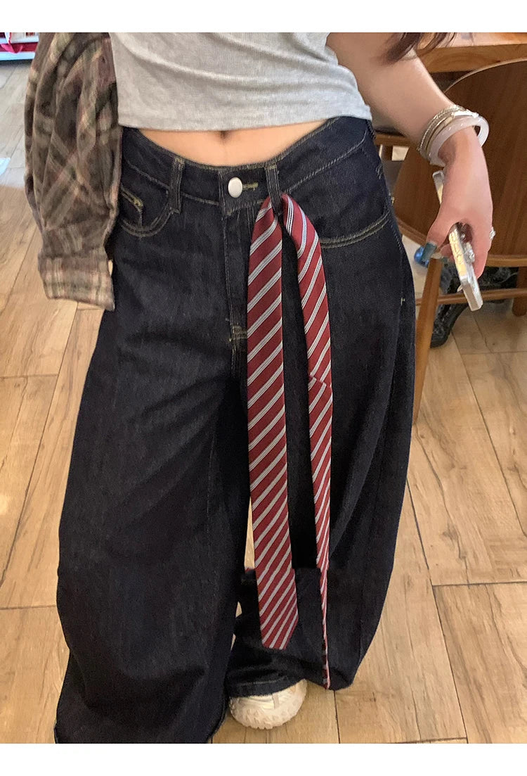 Long Skinny Plaid Waist Belt With Jeans Necktie Scarf Decorative Accessory Personality Trendy Hairband Fashionable Accessory
