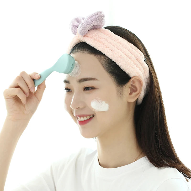 Brosse Visage Silicone Double Face - Nettoyant & Massant