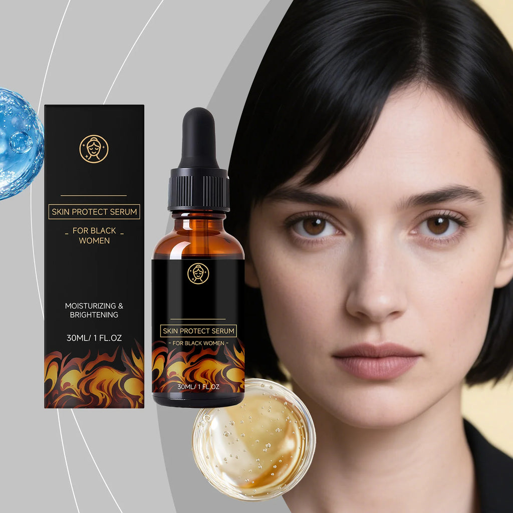 Facial skin care essence nourishes and brightens the skin on the face, providing daily moisture retention.