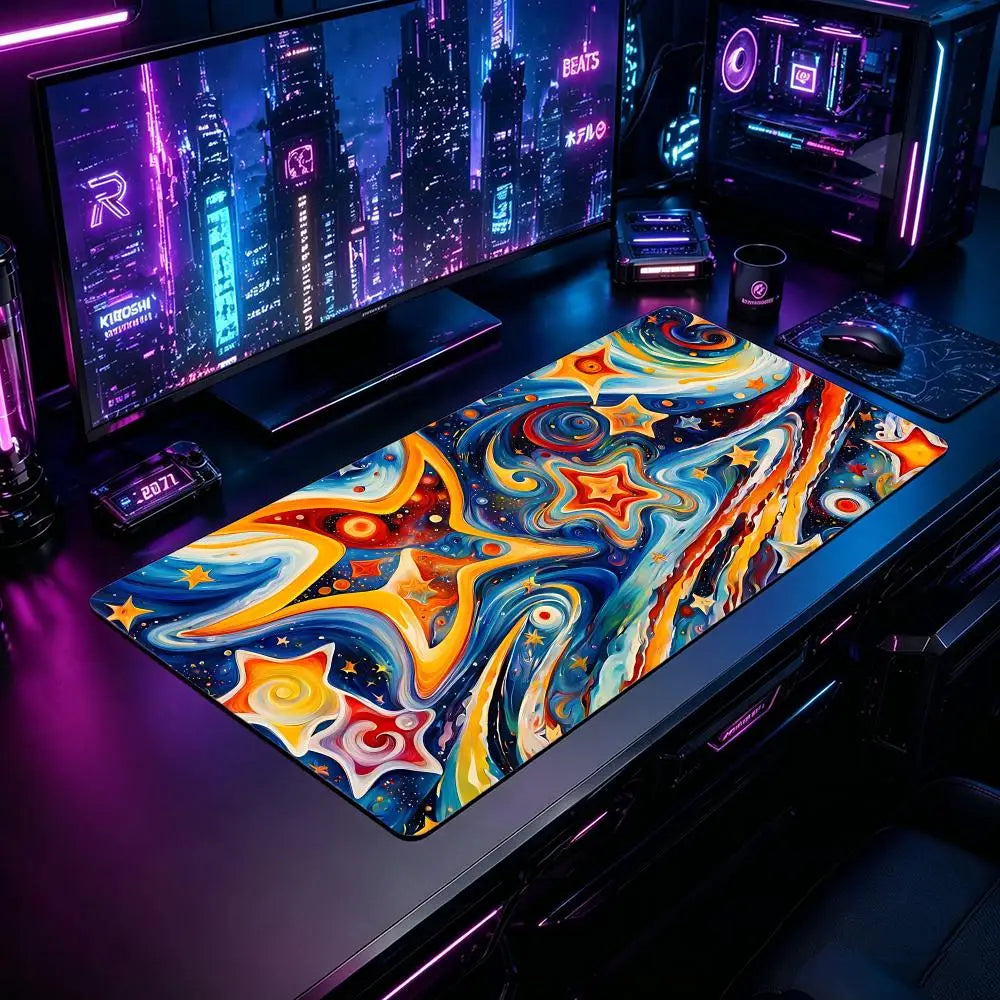 Gaming Mouse Pad AAbstract Art Mouse Pad XXL Large Desk Mat Non-Slip Rubber Extended Mousepad for PC Laptop Setup