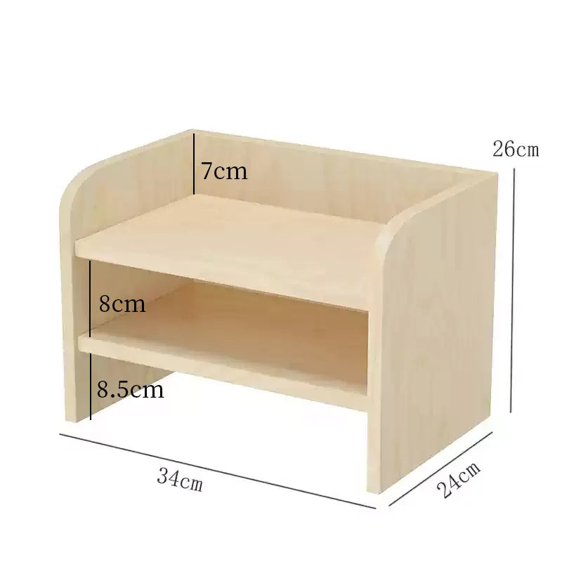 Modern Office Desk Organizer Multilayer Document Holder Bookshelf Storage Rack Workspace Paper Tray Station