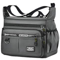 Men's cross-body bag with multi-layered pockets, adjustable shoulder strap, business single-shoulder bag