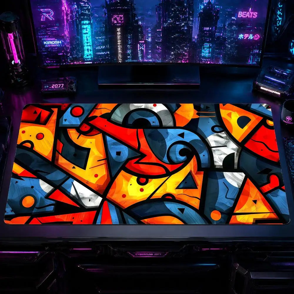 Gaming Mouse Pad AAbstract Art Mouse Pad XXL Large Desk Mat Non-Slip Rubber Extended Mousepad for PC Laptop Setup