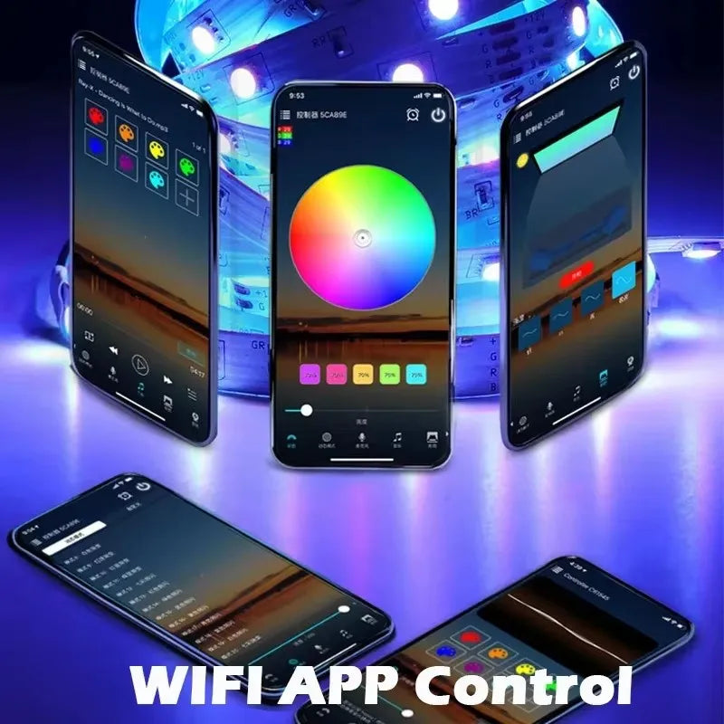 WiFi Smart APP RGB LED controller with 24key IR remote Voice Smartphone APP Control DC12V For 2835 5050 RGB LED strip light